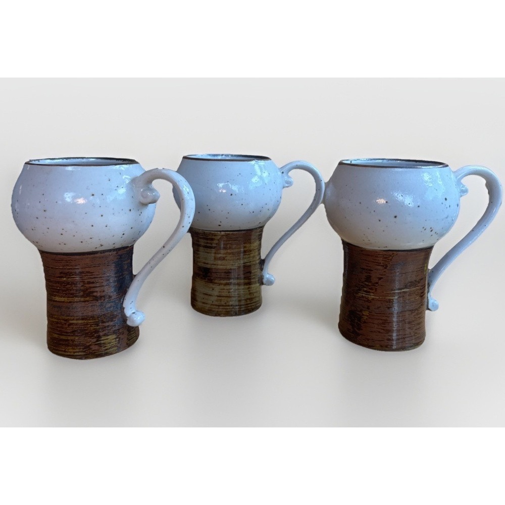 Paul Marshall Japan Mugs Earth Tones Set Of 3 Vintage 1970 Otagiri Style